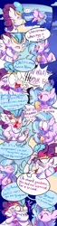 Size: 1500x6000 | Tagged: suggestive, artist:olivecow, derpibooru import, queen novo, silverstream, hippogriff, my little pony: the movie, ..., angry, aunt and niece, cloud, comic, cross-popping veins, egg, eyes closed, flying, implied gallstream, implied gallus, implied sex, misunderstanding, ocean, sand, speech bubble, too much information, water