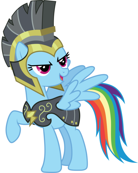 Size: 3000x3775 | Tagged: .ai available, armor, artist:cloudyglow, commander hurricane, derpibooru import, hearth's warming eve (episode), lidded eyes, rainbow dash, royal guard armor, safe, simple background, solo, transparent background, vector