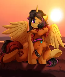 Size: 2893x3395 | Tagged: safe, artist:pridark, derpibooru import, oc, unofficial characters only, alicorn, pony, alicorn oc, commission, cuddling, duo, eyes closed, high res, horn, one eye closed, smiling, underhoof, wings