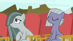 Size: 1920x1080 | Tagged: safe, derpibooru import, screencap, limestone pie, marble pie, earth pony, pony, rock solid friendship, female, mare, pie sisters, siblings, sisters, smiling, when she smiles, when they smile