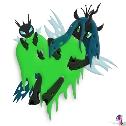 Size: 4401x4402 | Tagged: safe, artist:intelmax89, derpibooru import, queen chrysalis, changeling, changeling queen, cheeselegs, cute, cutealis, fangs, female, heart, nom, simple background, transparent background