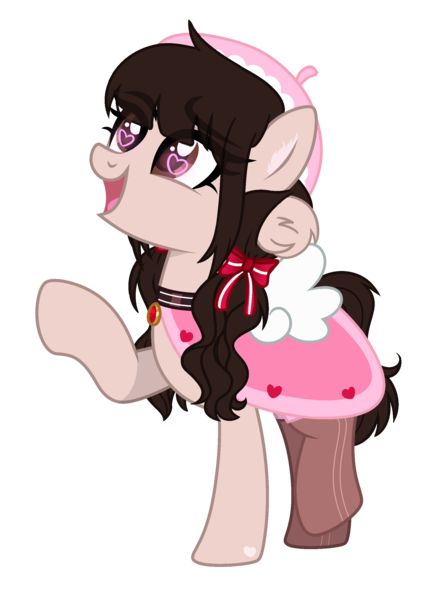 Size: 1916x2630 | Tagged: safe, artist:fcrestnymph, derpibooru import, oc, oc:lovely romance, earth pony, pony, clothes, female, mare, simple background, solo, transparent background