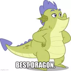 Size: 500x502 | Tagged: safe, derpibooru import, sludge (dragon), dragon, father knows beast, downvote bait, facts, imgflip, male, op has bad taste, op is a duck, simple background, vector, white background