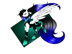 Size: 3200x2400 | Tagged: safe, artist:minelvi, derpibooru import, oc, unofficial characters only, pegasus, pony, clothes, eyelashes, grin, makeup, pegasus oc, signature, simple background, smiling, solo, transparent background, wings