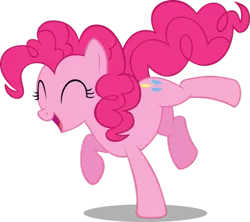 Size: 539x479 | Tagged: safe, derpibooru import, pinkie pie, earth pony, ^^, cute, dancing, diapinkes, eyes closed, female, happy, having fun, simple background, solo, transparent background, vector