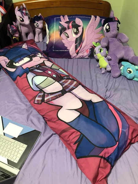 Size: 3024x4032 | Tagged: 4de, alicorn, artist:moozua, body pillow, build-a-bear, clothes, derpibooru import, irl, my little pony: the movie, photo, plushie, safe, sci-twi, seabronies, socks, spike, twilight sparkle, twilight sparkle (alicorn)