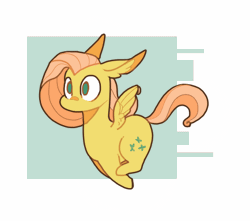 Size: 434x383 | Tagged: safe, artist:duckjifs246, derpibooru import, fluttershy, pegasus, pony, abstract background, animated, cute, ear fluff, female, flapping, flapping wings, floppy ears, frame by frame, galloping, gif, jumping, long neck, majestic as fuck, mare, no mouth, prancing, running, short legs, shyabetes, solo, spread wings, stubby, three quarter view, wing flap, wings