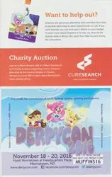 Size: 1944x3068 | Tagged: safe, derpibooru import, oc, oc:mane event, bronycon, bronycon 2016, bronycon 2016 con book