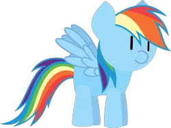 Size: 8695x6556 | Tagged: safe, artist:isaac_pony, derpibooru import, rainbow dash, pegasus, pony, cute, female, food, horns, kibiy pony, show accurate, simple background, smiling, solo, spread wings, standing, transparent background, vector, wings