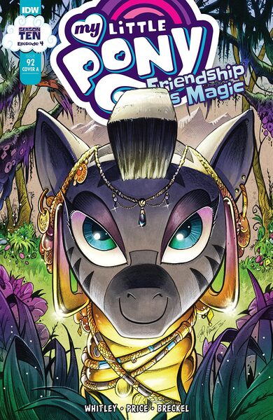 Size: 1280x1968 | Tagged: safe, artist:andypriceart, derpibooru import, idw, zecora, zebra, spoiler:comic, spoiler:comic92, female, jewelry, looking at you, season 10, solo