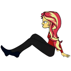 Size: 768x768 | Tagged: safe, artist:felix lynn, derpibooru import, sunset shimmer, equestria girls, image, png, simple background, solo, star trek, star trek: the next generation, transparent background