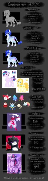 Size: 1057x3962 | Tagged: safe, artist:silentwolf-oficial, derpibooru import, twilight sparkle, twilight sparkle (alicorn), oc, oc:silent wolf, alicorn, dragon, pony, unicorn, advertisement, bust, commission info, female, horn, mare, unicorn oc