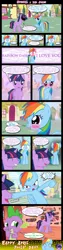 Size: 1229x4878 | Tagged: safe, artist:bigsnusnu, derpibooru import, rainbow dash, spike, twilight sparkle, comic:dusk shine in pursuit of happiness, abuse, angry, april fools, black eye, blushing, book, crying, dusk shine, half r63 shipping, laughing, love confession, rule 63, shipping, tears of anger, tears of rage