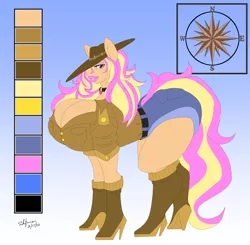 Size: 5027x4926 | Tagged: suggestive, artist:silentpassion, derpibooru import, oc, earth pony, pony, bad anatomy, bimbo, bimbo pony, breasts, chestbreasts, clothes, commission, image, misplaced boobs, not salmon, png, quadrupedal chest boobs, refsheet, solo, this is why aliens won't talk to us, this is why god won't talk to us, wat