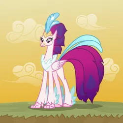 Size: 6969x6969 | Tagged: safe, artist:kmlp, derpibooru import, queen novo, classical hippogriff, hippogriff, my little pony: the movie, female, smiling, solo, vector