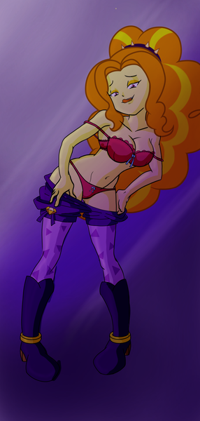 Size: 2160x4534 | Tagged: suggestive, artist:smoker, derpibooru import, adagio dazzle, aria blaze, sonata dusk, equestria girls, belly button, bra, breasts, clothes, panties, red underwear, the dazzlings, underwear, undressing