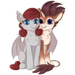 Size: 1200x1200 | Tagged: safe, artist:drops-of-blood, derpibooru import, oc, oc:case, oc:queen stan, unofficial characters only, bat pony, pony, unicorn, derpibooru community collaboration, 2021 community collab, simple background, transparent background