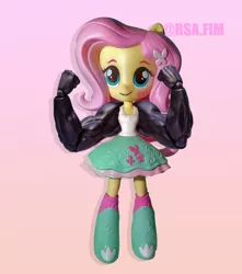 Size: 1872x2122 | Tagged: safe, artist:rsa.fim, derpibooru import, fluttershy, equestria girls, doll, edited photo, equestria girls minis, muscles, strong, toy