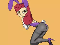 Size: 1440x1080 | Tagged: suggestive, derpibooru import, editor:bandgeek32, apple bloom, human, equestria girls, ass, bloom butt, bunny suit, butt, clothes, image, older, older apple bloom, pantyhose, playboy bunny, playboy bunny apple bloom, png, skinny, stupid sexy apple bloom