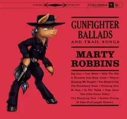 Size: 1600x1505 | Tagged: safe, artist:helmie-art, derpibooru import, pony, album cover, big iron, bipedal, cowboy, gun, handgun, male, marty robbins, parody, revolver, solo, stallion, weapon