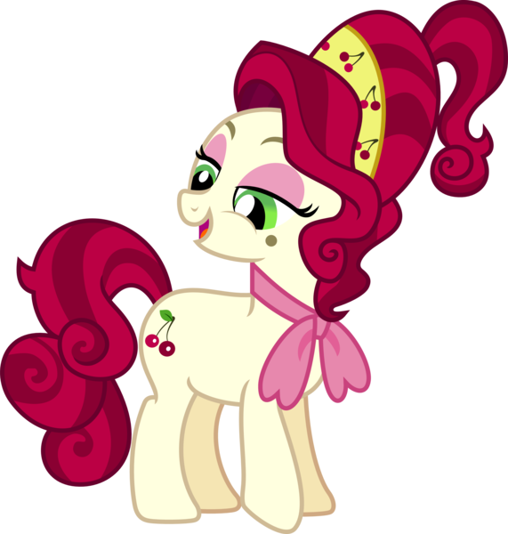 Size: 3000x3154 | Tagged: safe, artist:jeatz-axl, derpibooru import, cherry jubilee, earth pony, pony, female, high res, mare, simple background, solo, transparent background, vector