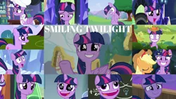 Size: 1970x1109 | Tagged: safe, derpibooru import, edit, edited screencap, editor:quoterific, screencap, applejack, starlight glimmer, twilight sparkle, twilight sparkle (alicorn), alicorn, unicorn, a canterlot wedding, a health of information, best gift ever, friendship is magic, lesson zero, once upon a zeppelin, shadow play, sparkle's seven, the crystal empire, the lost treasure of griffonstone, trade ya, twilight's kingdom, chef's hat, crown, eye reflection, faic, hard-won helm of the sibling supreme, hat, jewelry, nest, pudding face, reflection, regalia, twilight snapple, twilight's castle, unicorn twilight