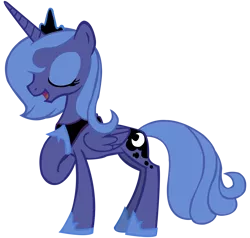 Size: 10072x9600 | Tagged: safe, artist:laszlvfx, derpibooru import, princess luna, pony, absurd resolution, eyes closed, s1 luna, simple background, solo, transparent background, vector