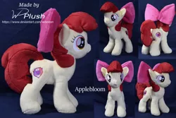 Size: 1980x1320 | Tagged: safe, artist:wdeleon, derpibooru import, apple bloom, earth pony, pony, custom, female, filly, irl, multiple angles, photo, plushie, solo, standing, toy