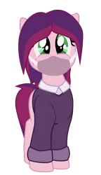 Size: 1128x1952 | Tagged: safe, artist:aaronmk, derpibooru import, oc, oc:rose shelf, pony, derpibooru community collaboration, 2021 community collab, clothes, covered face, female, mare, mask, simple background, smiling, sweater, transparent background, vector