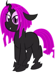 Size: 1200x1600 | Tagged: safe, artist:amgiwolf, derpibooru import, changeling queen oc, oc, oc:pinky rose, unofficial characters only, changeling, changeling queen, female, purple changeling, simple background, solo, transparent background