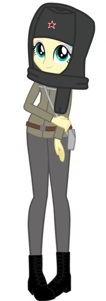 Size: 1439x4096 | Tagged: safe, artist:edy_january, derpibooru import, edit, vector edit, fluttershy, equestria girls, call of duty, call of duty zombies, nikolai belinski, red army, simple background, solo, soviet union, transparent background, ultimis, vector