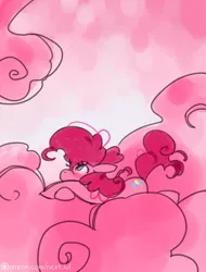 Size: 685x900 | Tagged: safe, artist:next-lvl, derpibooru import, pinkie pie, earth pony, pony, cloud, crossed hooves, female, image, jpeg, looking up, lying down, lying on a cloud, mare, on a cloud, profile, prone, solo