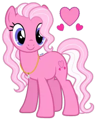 Size: 1240x1540 | Tagged: safe, artist:cherrycandi, derpibooru import, yours truly, earth pony, pony, base used, cutie mark, female, g3, g3 to g4, generation leap, jewelry, necklace, not pinkie pie, pink, simple background, solo, transparent background