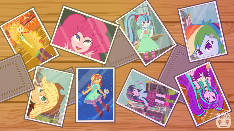 Size: 1920x1080 | Tagged: safe, artist:minusclass, derpibooru import, screencap, adagio dazzle, applejack, aria blaze, pinkie pie, rainbow dash, sonata dusk, sunset shimmer, twilight sparkle, equestria girls, applejack's hat, cowboy hat, hat, star butterfly, star vs the forces of evil, taco costume