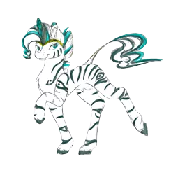 Size: 2000x2039 | Tagged: safe, artist:banoodle, derpibooru import, oc, oc:clear skies ahead, unofficial characters only, zebra, derpibooru community collaboration, 2021 community collab, belly fluff, chest fluff, ear fluff, simple background, solo, transparent background, zebra oc