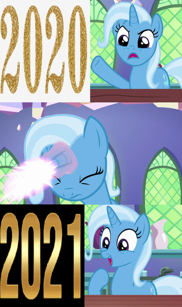 Safe Artist Mlpfan3991 Derpibooru Import Edit Edited Screencap Screencap Trixie Pony Unicorn All Bottled Up 21 Angry Exploitable Meme Eyes Closed Glowing Horn Horn Laser Magic Magic Aura Meme Open