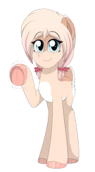 Size: 1000x1800 | Tagged: safe, artist:aarondrawsarts, derpibooru import, oc, oc:daisy cakes, unofficial characters only, deer, deer pony, original species, derpibooru community collaboration, 2021 community collab, simple background, smiling, smiling at you, solo, transparent background, underhoof, waving