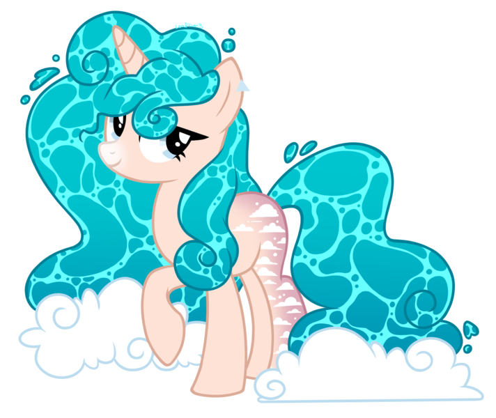 Size: 1743x1469 | Tagged: safe, artist:leaficun3, derpibooru import, oc, oc:crystal clear, pony, unicorn, female, mare, simple background, solo, transparent background, water mane