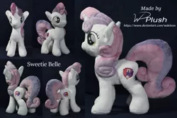 Size: 1980x1320 | Tagged: safe, artist:wdeleon, derpibooru import, sweetie belle, pony, unicorn, custom, female, filly, irl, minky, multiple angles, photo, plushie, solo, standing, toy