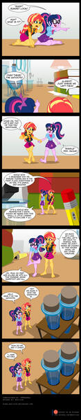 Safe Artist Niban Destikim Derpibooru Import Sci Twi Sunset Shimmer Twilight