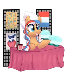 Size: 600x600 | Tagged: artist needed, safe, derpibooru import, oc, oc:ember, pony, cute, hearth's warming con, netherlands, ocbetes, simple background, snow globe, transparent background