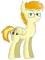 Size: 1452x1932 | Tagged: safe, artist:lazymort, derpibooru import, oc, oc:mort elstar, pegasus, pony, derpibooru community collaboration, 2021 community collab, glasses, looking at you, male, simple background, solo, standing, transparent background