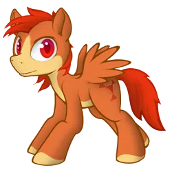 Size: 1600x1600 | Tagged: safe, artist:darkdoomer, derpibooru import, oc, oc:patachu, unofficial characters only, pegasus, pony, derpibooru community collaboration, 2021 community collab, colored hooves, digital hazard, looking at you, male, one hoof raised, red eyes, red mane, red tail, short mane, simple background, small wings, solo, spread wings, stallion, transparent background, wings