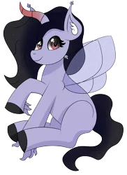 Size: 3526x4841 | Tagged: safe, artist:syncedsart, derpibooru import, oc, oc:corona shades, pony, derpibooru community collaboration, 2021 community collab, constellation pony, cute, female, fluffy, fullbody, simple background, sitting, solo, stars, transparent background, transparent wings, wings