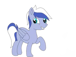 Size: 2250x1688 | Tagged: safe, artist:polar_storm, derpibooru import, oc, oc:polar storm, unofficial characters only, pegasus, pony, derpibooru community collaboration, 2021 community collab, male, raised hoof, simple background, smiling, solo, stallion, transparent background