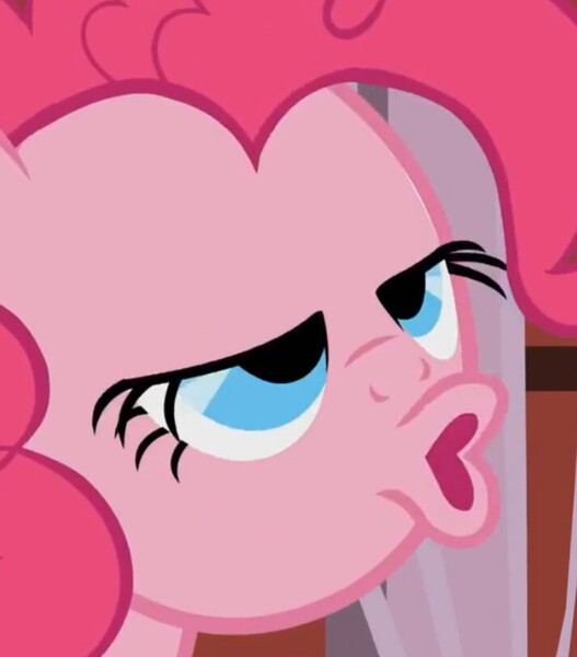 Size: 713x811 | Tagged: cropped, derpibooru import, faic, great moments in animation, pinkie pie, poggers, safe, screencap, solo, the last roundup, wat