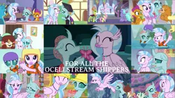 Size: 1969x1108 | Tagged: safe, derpibooru import, edit, edited screencap, editor:quoterific, screencap, fire flicker, fluttershy, gallus, ocarina green, ocellus, peppermint goldylinks, seaspray, silverstream, smolder, thorax, yona, changedling, changeling, pukwudgie, a matter of principals, a rockhoof and a hard place, non-compete clause, school daze, the hearth's warming club, uprooted, what lies beneath, book, female, friendship student, king thorax, lesbian, lifejacket, ocellustream, shipping