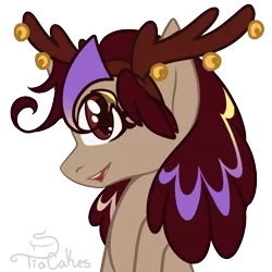 Size: 800x800 | Tagged: safe, artist:tiacakes, derpibooru import, oc, oc:hors, christmas, holiday, icon, simple background, solo, transparent background