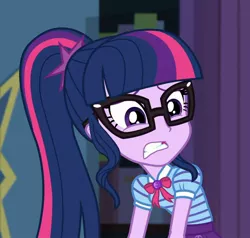 Size: 1128x1073 | Tagged: safe, derpibooru import, screencap, sci-twi, twilight sparkle, equestria girls, equestria girls series, star crossed, cropped, geode of telekinesis, glasses, magical geodes, solo