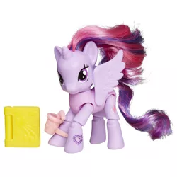 Size: 600x600 | Tagged: safe, derpibooru import, twilight sparkle, twilight sparkle (alicorn), alicorn, pony, book, brushable, cup, explore equestria, female, irl, mare, photo, solo, toy